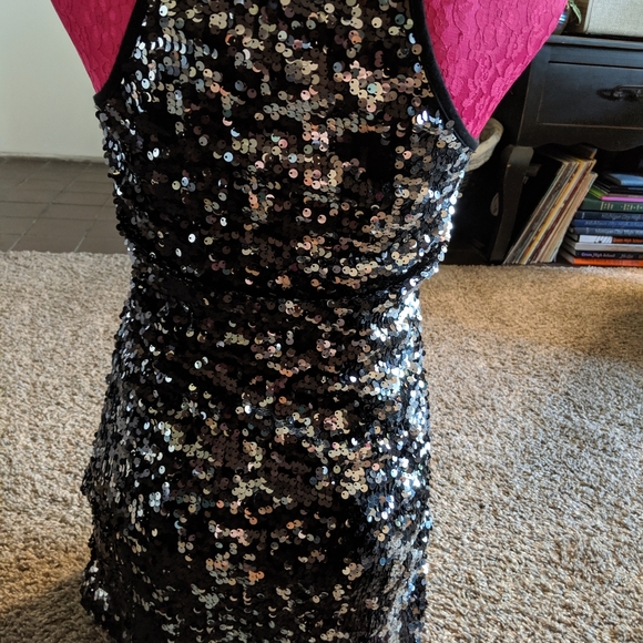 Sequin n tunic /micro mini - Picture 4 of 5